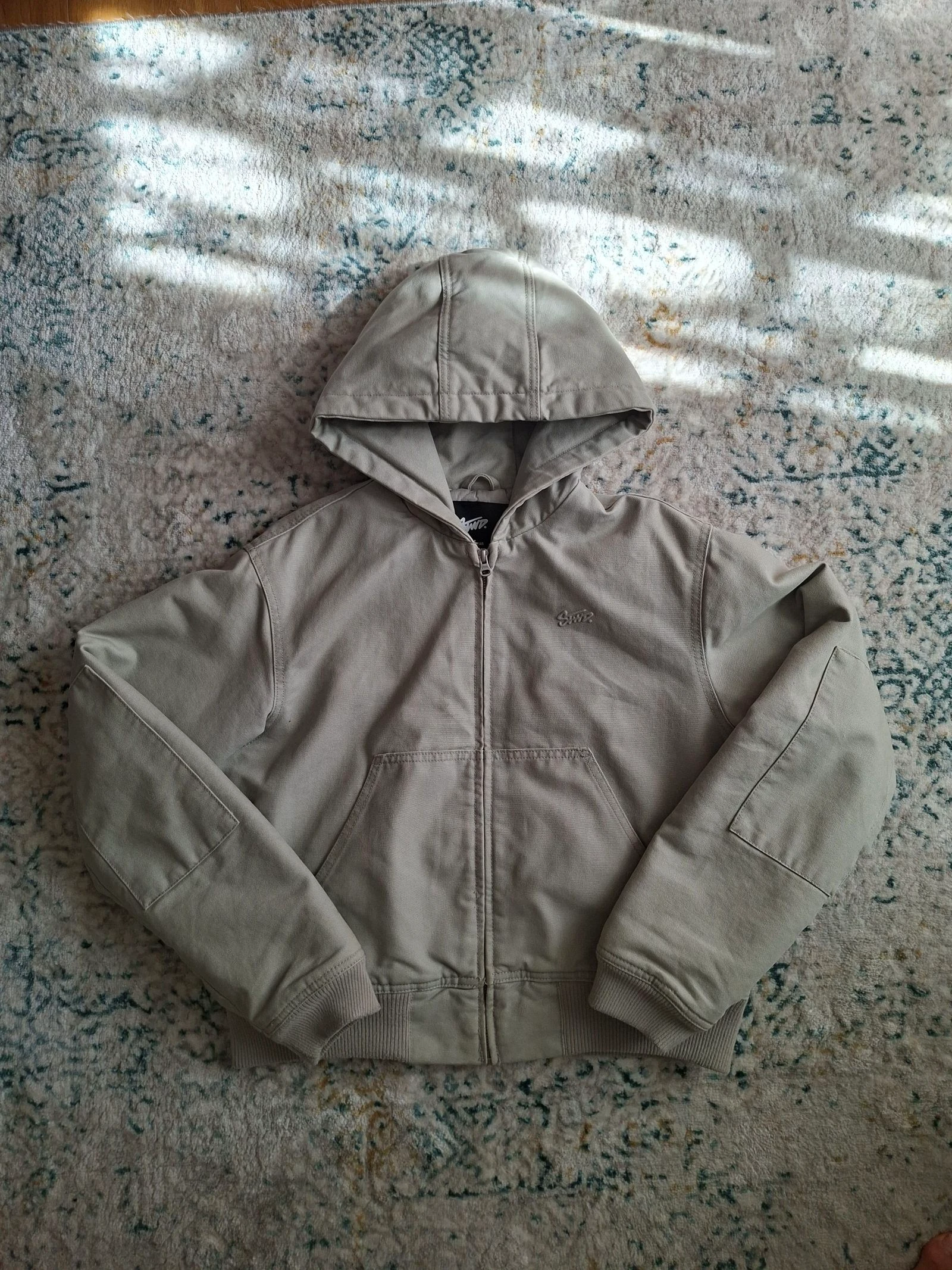 Cazadora vaquera vintage beige talla S